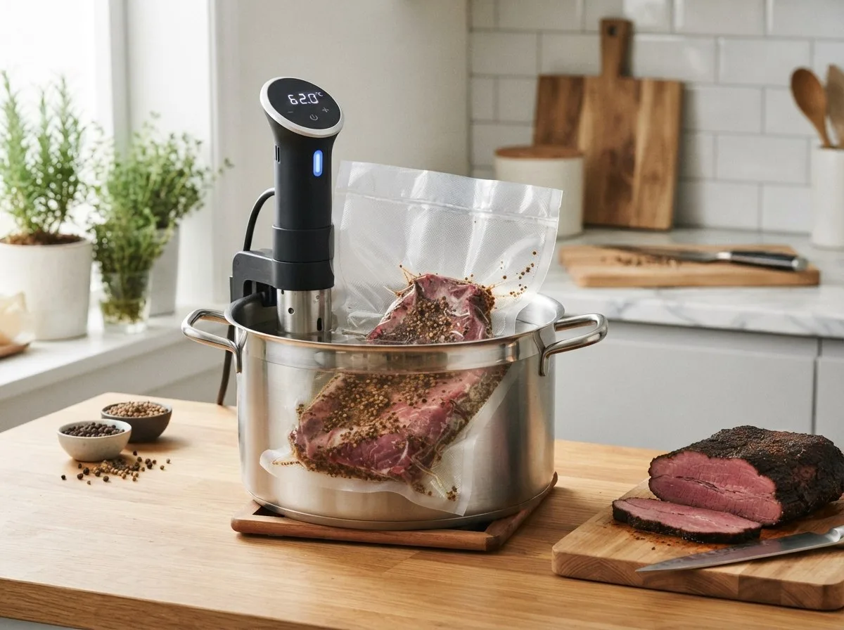 Cottura a bassa temperatura del pastrami